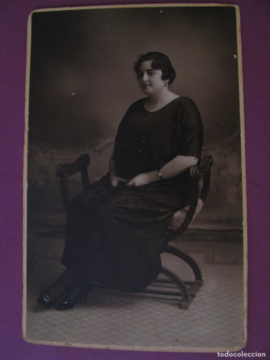 Fotograf&iacute;a antigua: ANTIGUA FOTO DE UNA MUJER. A. MATEOS ALMERIA. A&Ntilde;O 1920. 14X9 CM