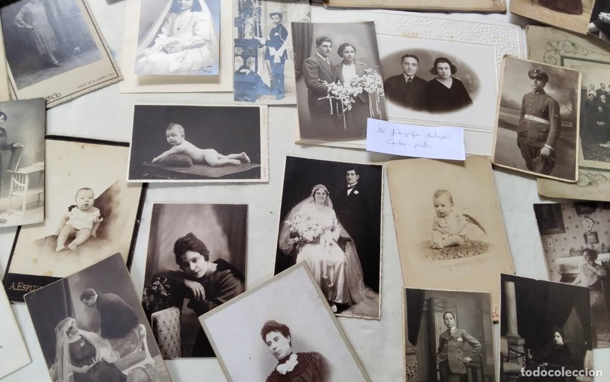 Fotograf&iacute;a antigua: LOTE DE 36 RETRATOS ANTIGUOS DE PERSONAS , MUCHAS FOTOS DE ESTUDIO -CARTON -