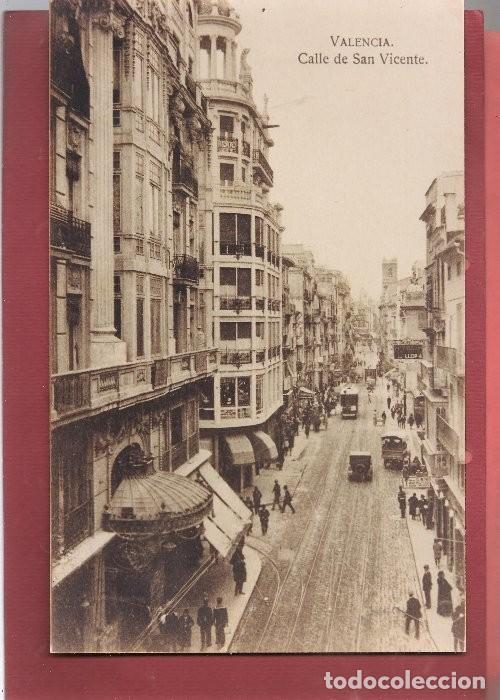 Photographie ancienne: reproducci&oacute;n POSTAL en papel fotografico, VALENCIA CALLE DE SAN VICENTE ,finalizada