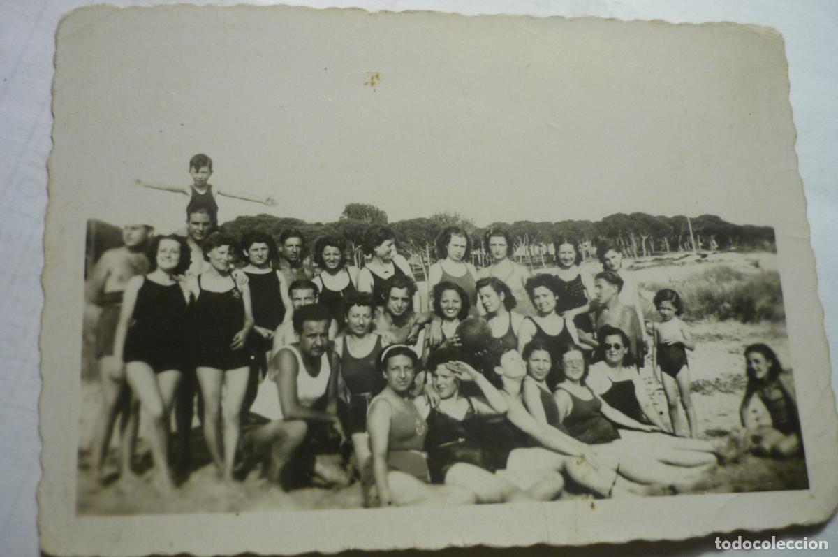 Fotograf&iacute;a antigua: fotografia peque&ntilde;a grupo ba&ntilde;istas cm