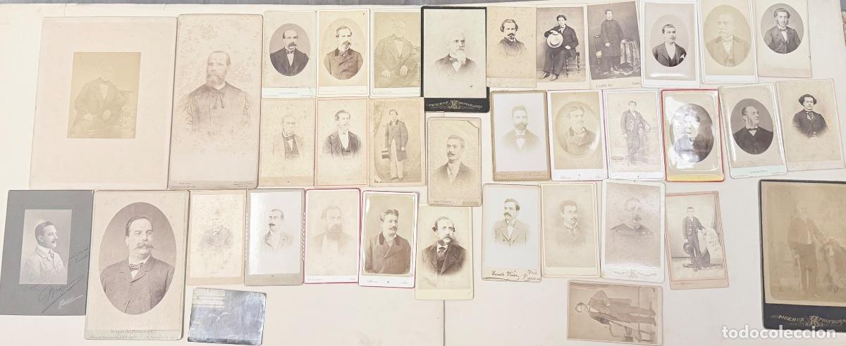 Fotograf&iacute;a antigua: 36 fotografias hombres finales siglo XIX principios XX