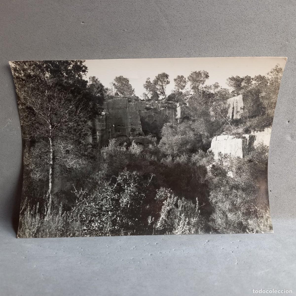 Fotograf&iacute;a antigua: Antigua fotograf&iacute;a de Hermenegild Vallv&eacute;. El M&egrave;dol, cantera romana, Tarragona. A&ntilde;os 20-30