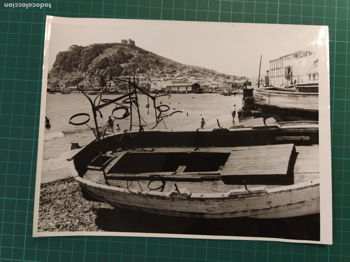 Fotograf&iacute;a antigua: MURCIA - PLAYA DE AGUILAS - BARCA - FOTOGRAFIA ANTIGUA -(V-28.205-15)