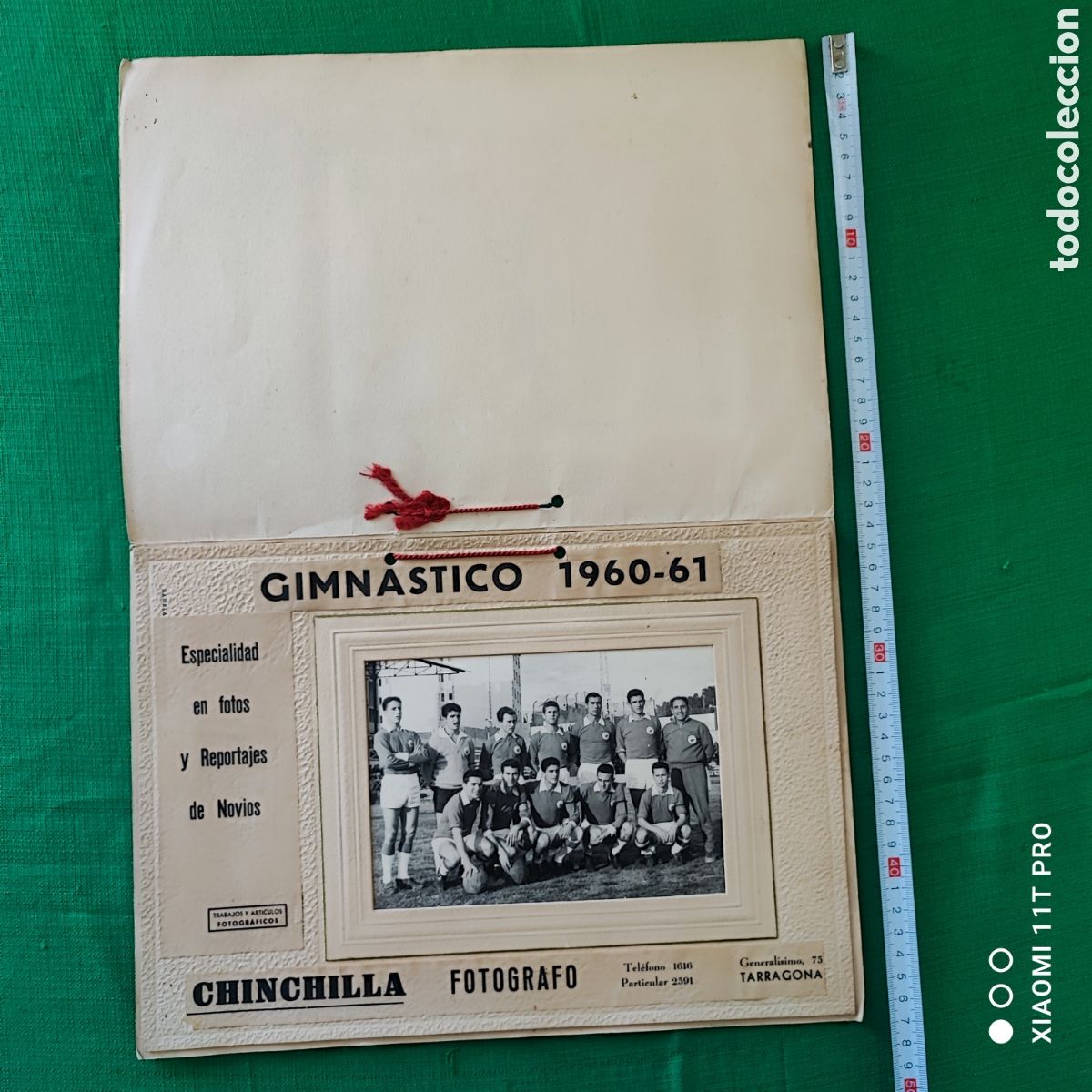 Fotograf&iacute;a antigua: Fotograf&iacute;a equipo del club Gimn&aacute;stico de Tarragona temporada 1960 - 1961.