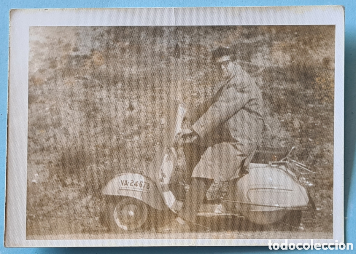 Fotograf&iacute;a antigua: VALLADOLID - MOTO VESPA - FOTOGRAFIA ANTIGUA A&Ntilde;OS 50