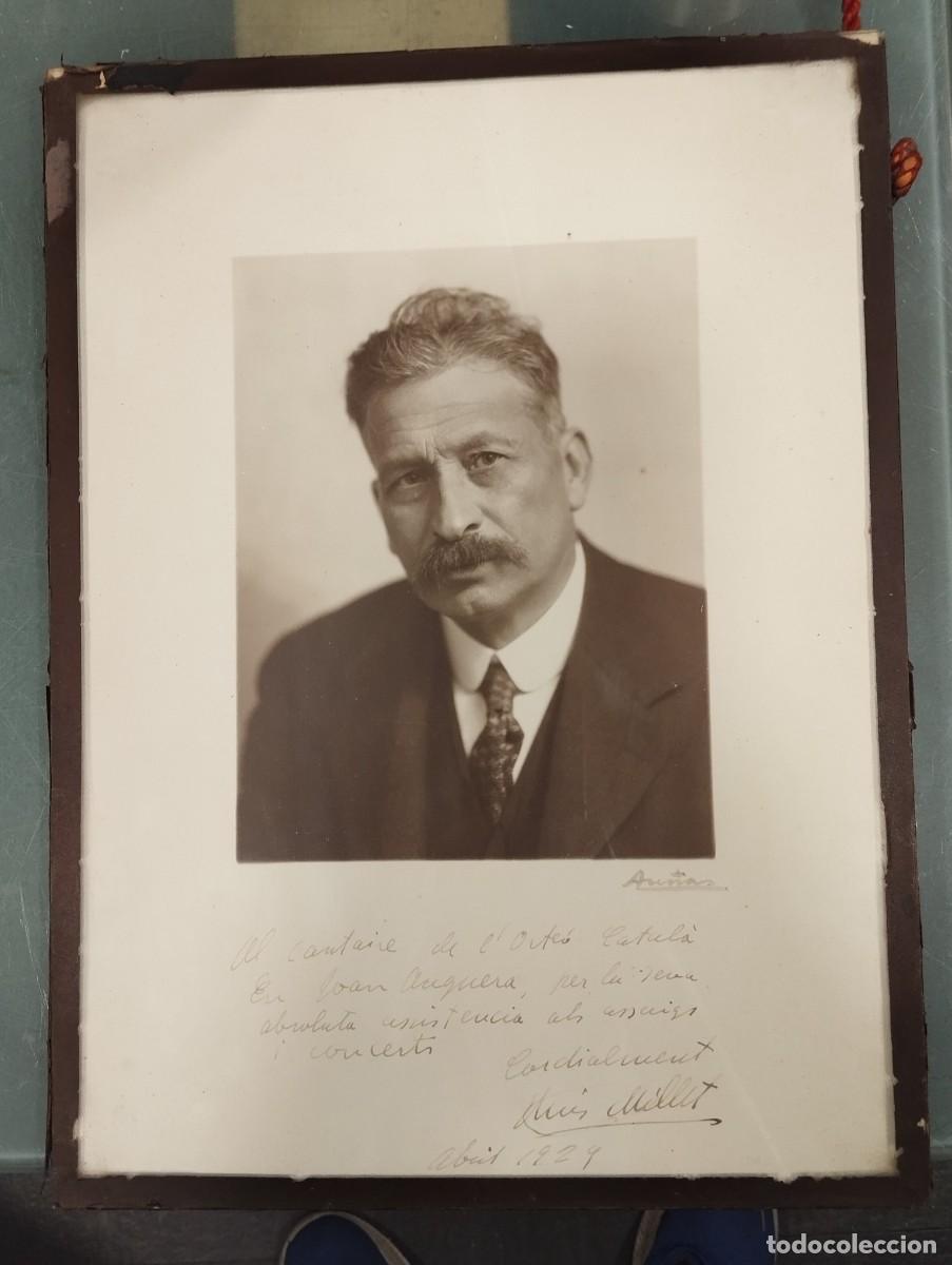 Fotograf&iacute;a antigua: FOTO LLUIS MILLET CON AUT&Oacute;GRAFO Y DEDICATORIA. FECHA DE ABRIL 1929.