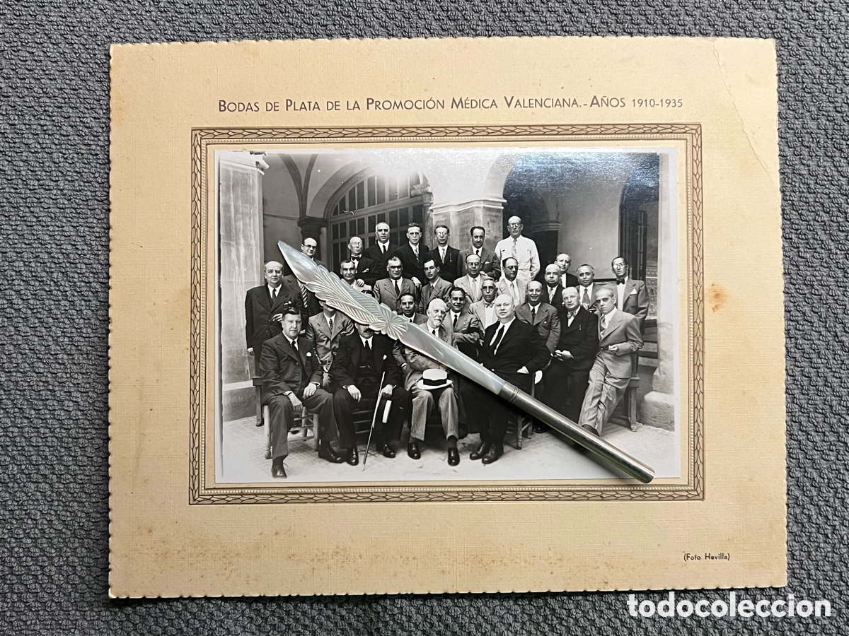 Fotograf&iacute;a antigua: BODAS DE PLATA DE LA PROMOCI&Oacute;N M&Eacute;DICA VALENCIANA.- A&Ntilde;OS 1910-1935 (Foto Hevilla)