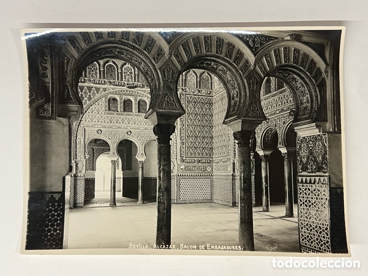 Fotograf&iacute;a antigua: SEVILLA. ALCAZAR SALON DE EMBAJADORES. Taller fotogr&aacute;fico Green Sevilla&hellip; (h.1950?)