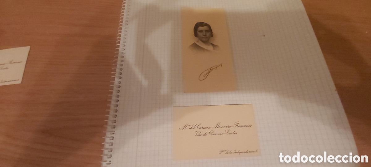 Fotograf&iacute;a antigua: MARIA DEL CARMEN MESONERO ROMANOS VIUDA DE DONOSO-CORTES. TARJETA