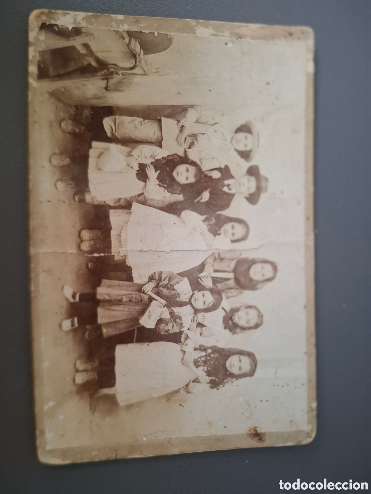 Fotograf&iacute;a antigua: Antigua fotograf&iacute;a grupo de ni&ntilde;os - ffinales siglo XIX