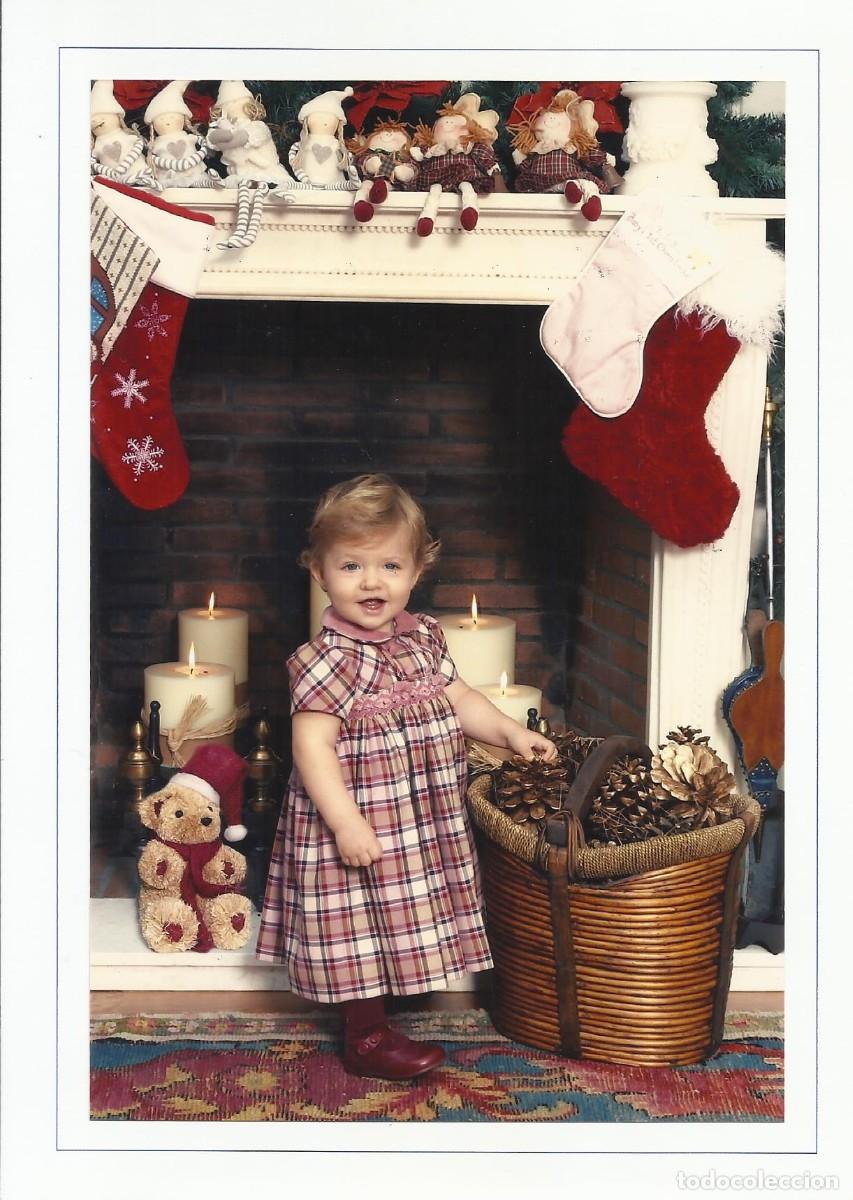 Fotograf&iacute;a antigua: Leonor. Familia Real Espa&ntilde;ola. 2007. Fotograf&iacute;a y felicitaci&oacute;n Navidad y A&ntilde;o Nuevo. D&iacute;ptico.