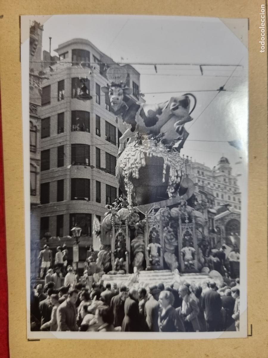 Fotograf&iacute;a antigua: ANTIGUA FOTO FOTOGRAFIA FALLA DE VALENCIA 1955 PLAZA DEL MERCADO ORIGINAL KF1