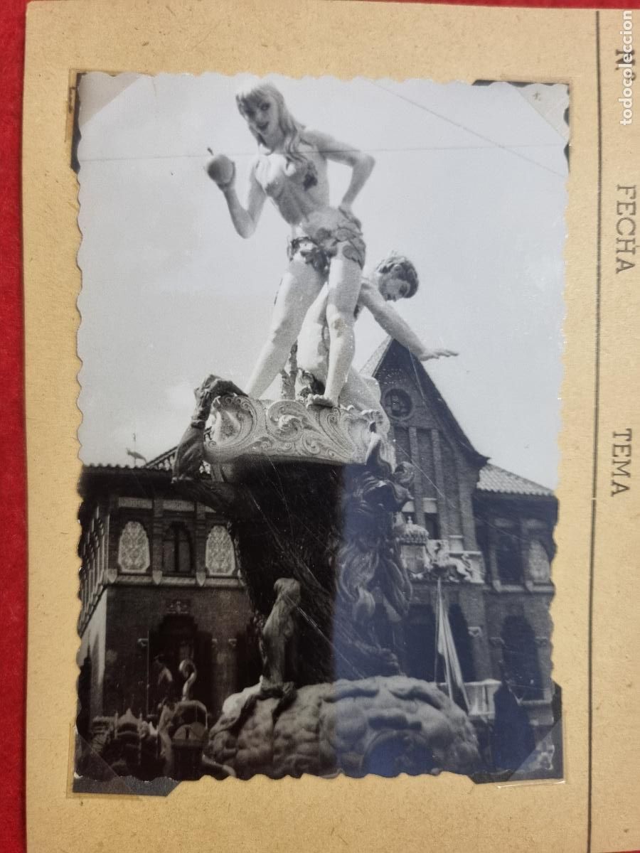 Fotograf&iacute;a antigua: ANTIGUA FOTO FOTOGRAFIA FALLA DE VALENCIA 1955 PLAZA DEL MERCADO ORIGINAL KF1