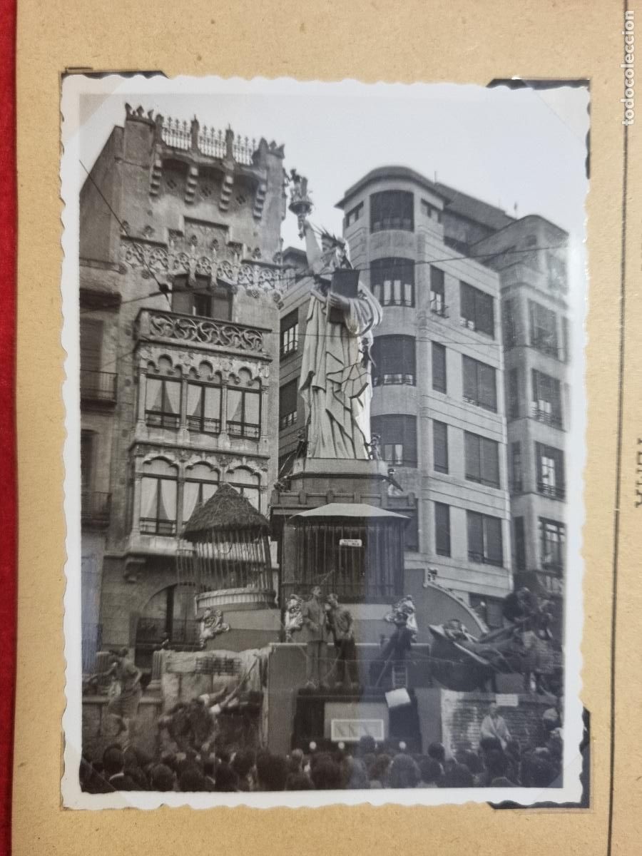 Fotograf&iacute;a antigua: ANTIGUA FOTO FOTOGRAFIA FALLA DE VALENCIA 1955 PLAZA DEL MERCADO ORIGINAL KF1