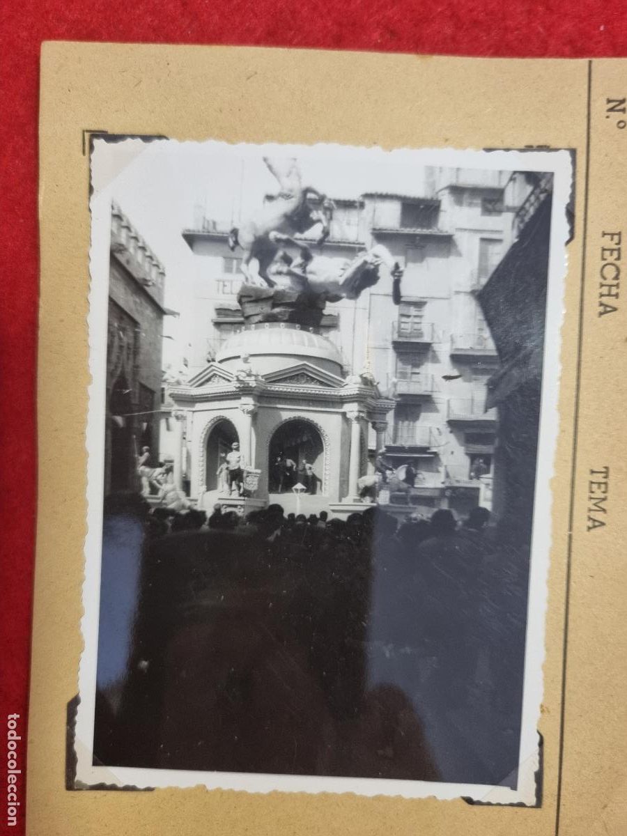 Fotograf&iacute;a antigua: ANTIGUA FOTO FOTOGRAFIA FALLA DE VALENCIA 1955 PLAZA DEL COLLADO ORIGINAL KF1