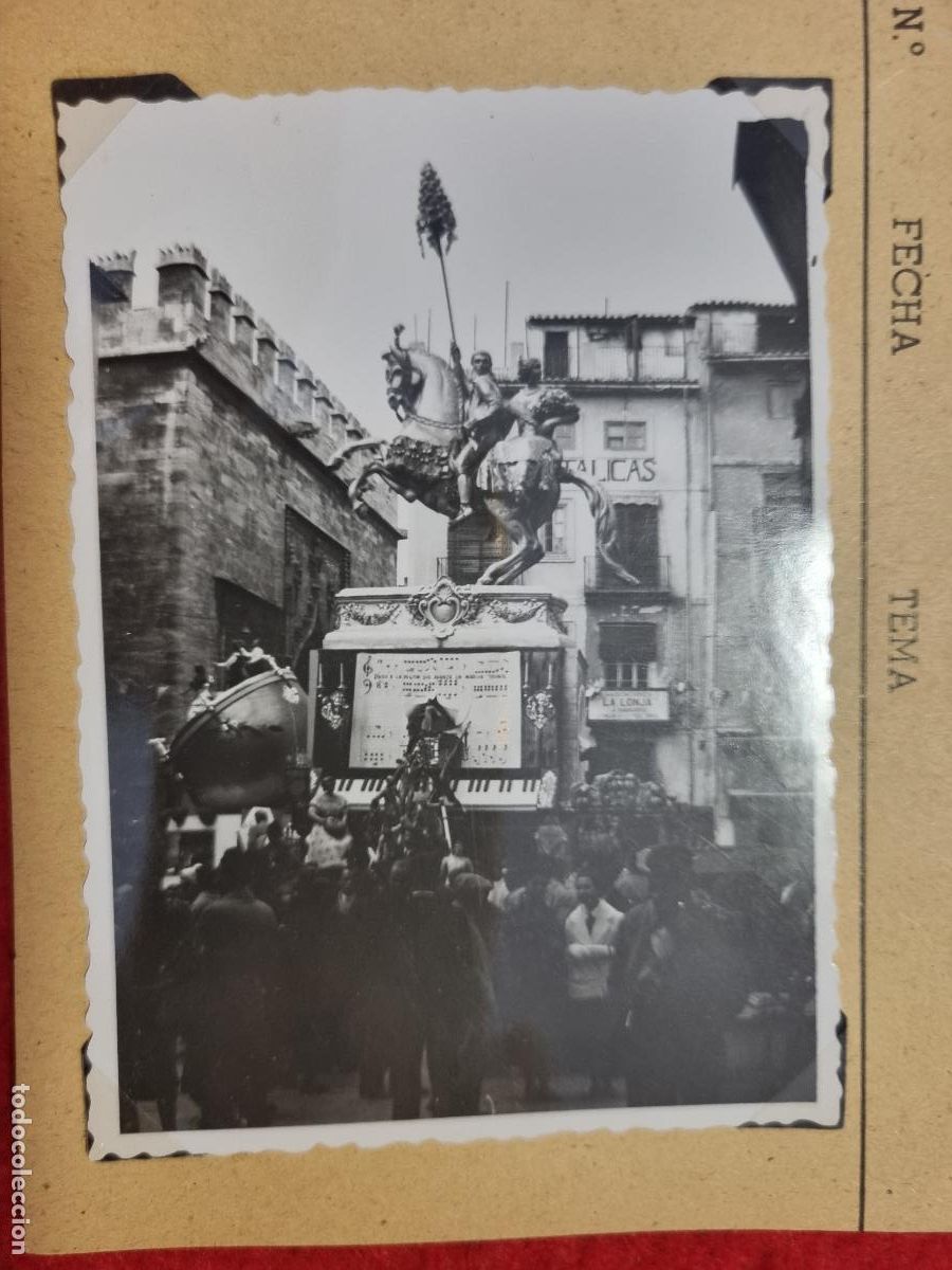 Fotograf&iacute;a antigua: ANTIGUA FOTO FOTOGRAFIA FALLA DE VALENCIA 1955 PLAZA DEL COLLADO ORIGINAL KF1