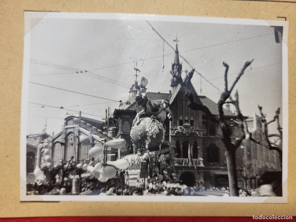 Fotograf&iacute;a antigua: ANTIGUA FOTO FOTOGRAFIA FALLA DE VALENCIA 1955 PLAZA DEL MERCADO ORIGINAL KF1