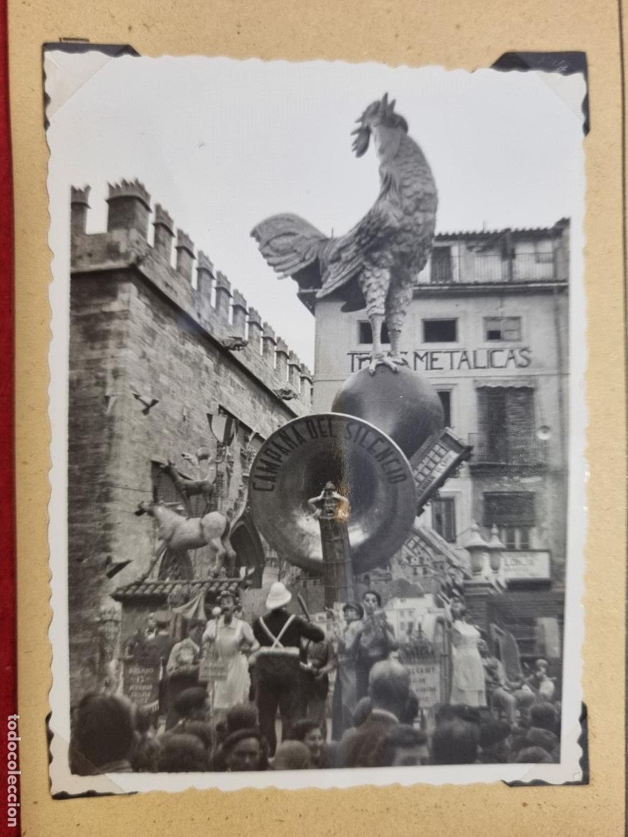 Fotograf&iacute;a antigua: ANTIGUA FOTO FOTOGRAFIA FALLA DE VALENCIA 1956 PLAZA DEL COLLADO ORIGINAL KF1