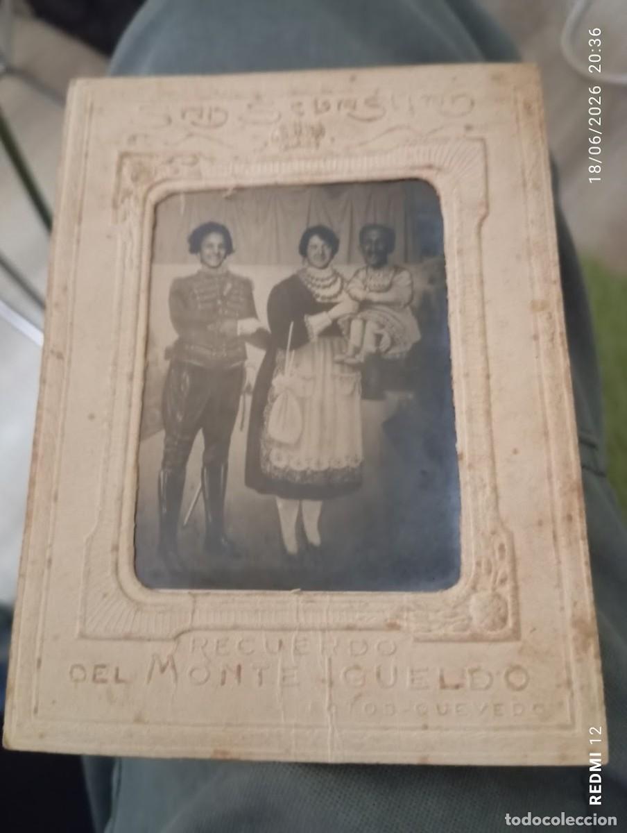 Fotograf&iacute;a antigua: ANTIGUA FOTO SAN SEBASTIAN / RECUERDO DEL MONTE IGUELDO / FOTOS QUEVEDO