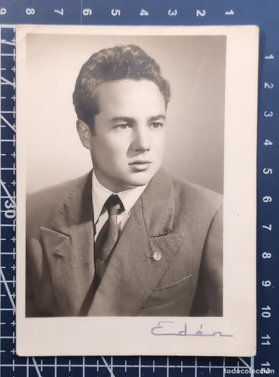 Fotografia antiga: FOTOGRAFIA ANTIGUA - RETRATO DE JOVEN, ESTUDIO EDEN, BARCELONA