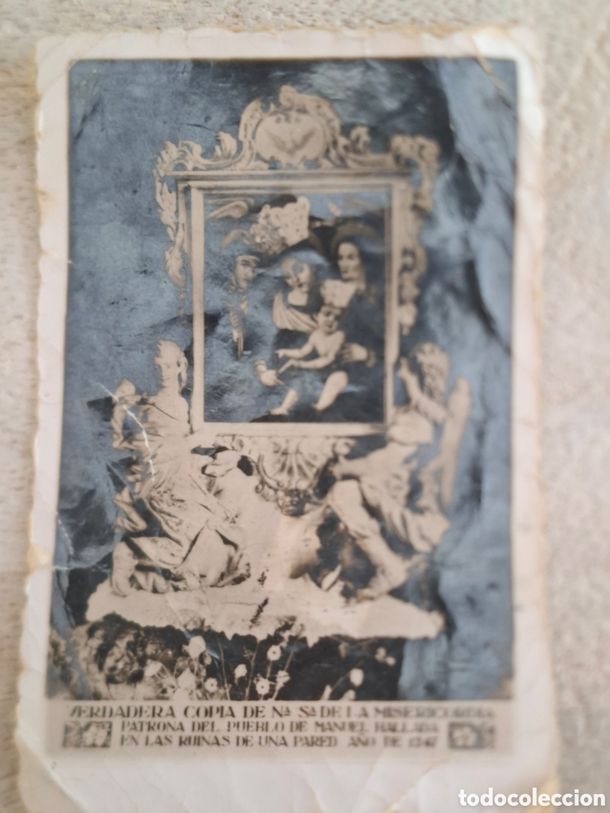 Fotograf&iacute;a antigua: Foto antigua Ntra sra de la Misericordia - patrona de Manuel