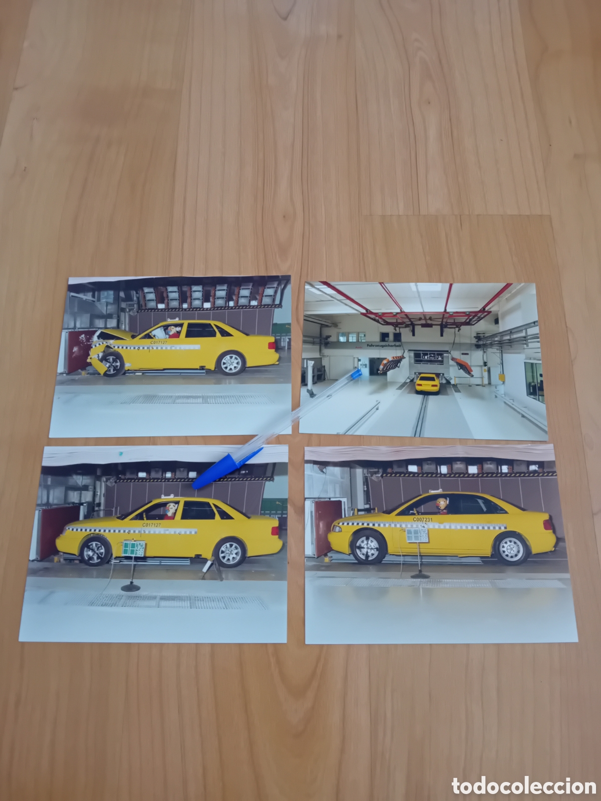 Fotograf&iacute;a antigua: EXCEPCIONALES 4 FOTOGRAF&Iacute;AS PRUEBA DUMMY DUMMIES CENTRO AUDI. 1995