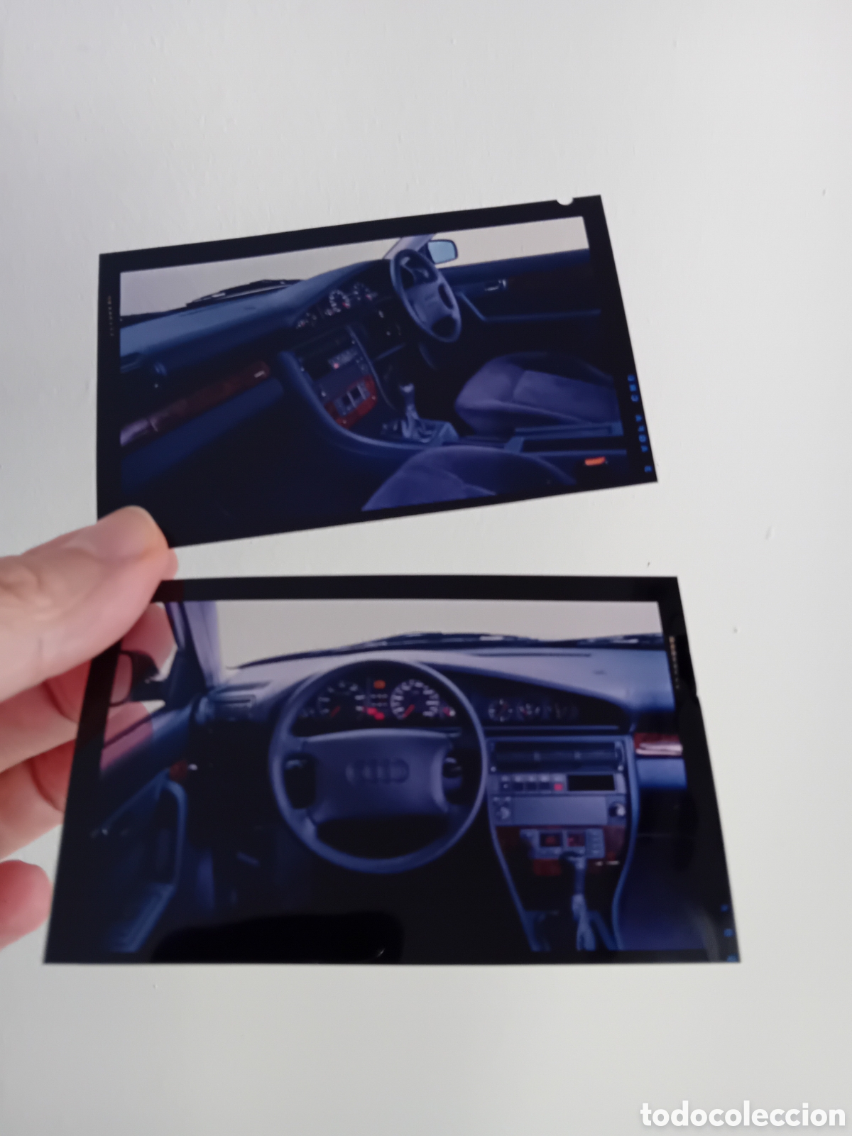 Fotograf&iacute;a antigua: DOS DIAPOS PLACAS MEDIO FORMATO FOTOGRAF&Iacute;A PROFESIONAL PUBLICITARIA SALPICADEROAUDI. 1997