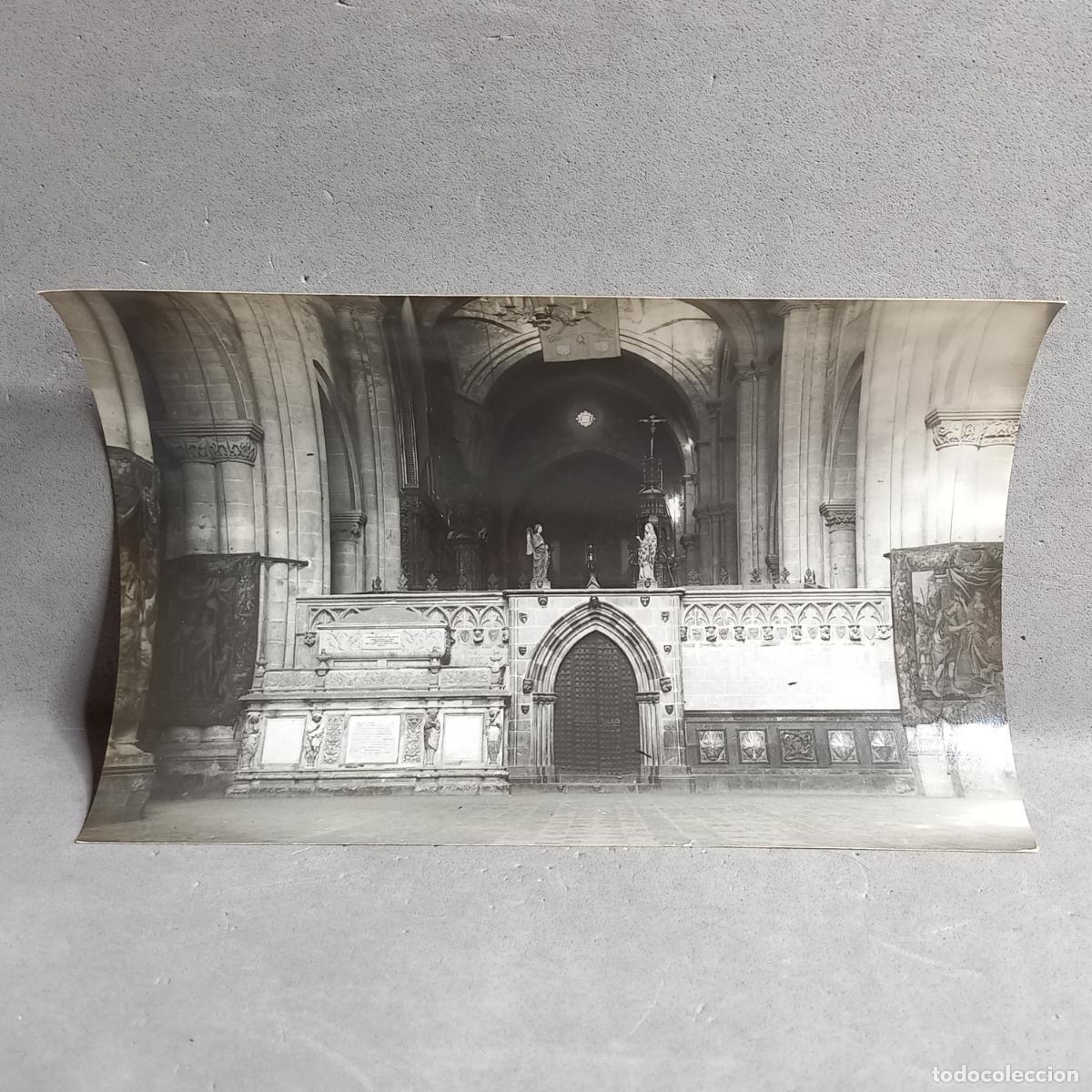 Fotograf&iacute;a antigua: Antigua fotograf&iacute;a Hermenegild Vallv&eacute;. Interior de la Catedral de Tarragona. A&ntilde;os 20-30