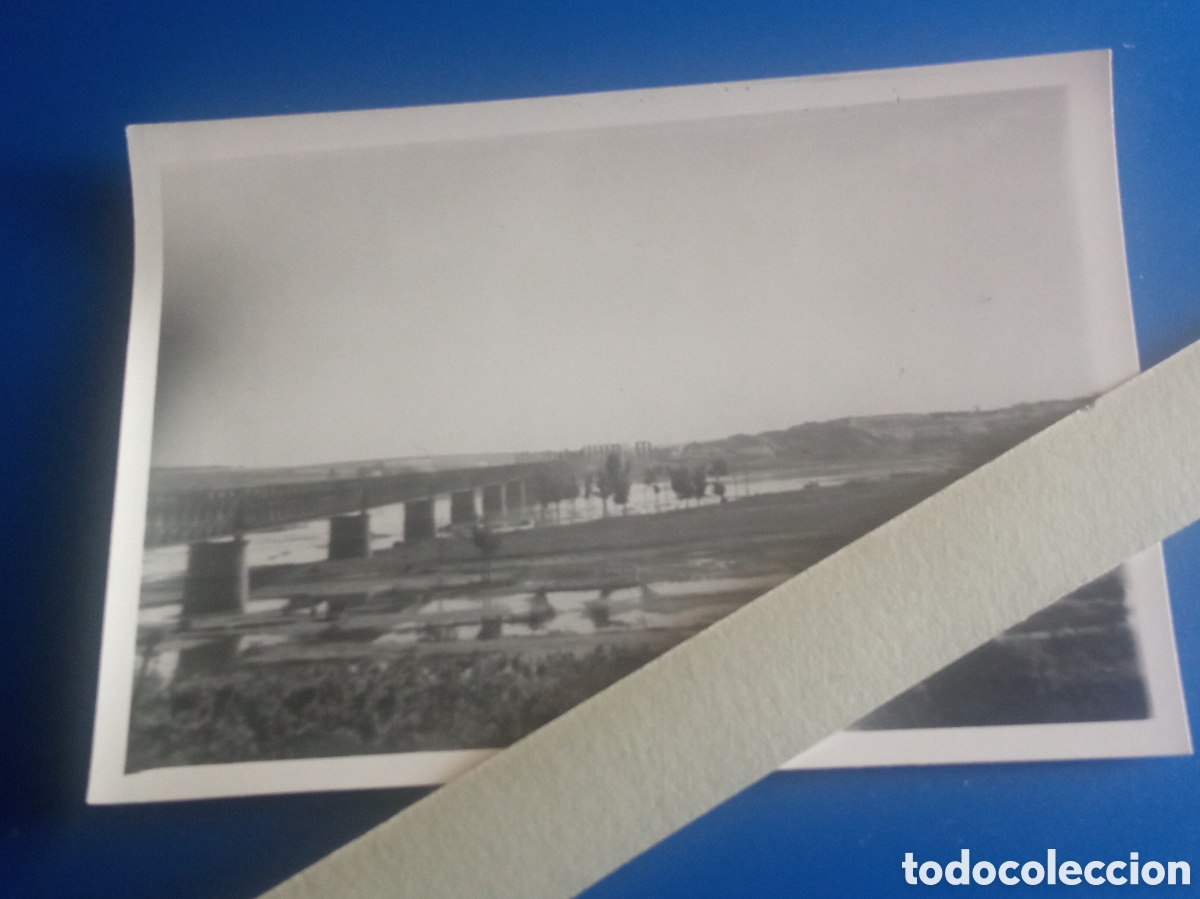 Fotograf&iacute;a antigua: Antigua fotograf&iacute;a, Merida 1952, Puente sobre el r&iacute;o Guadiana, mide 99x70 mm