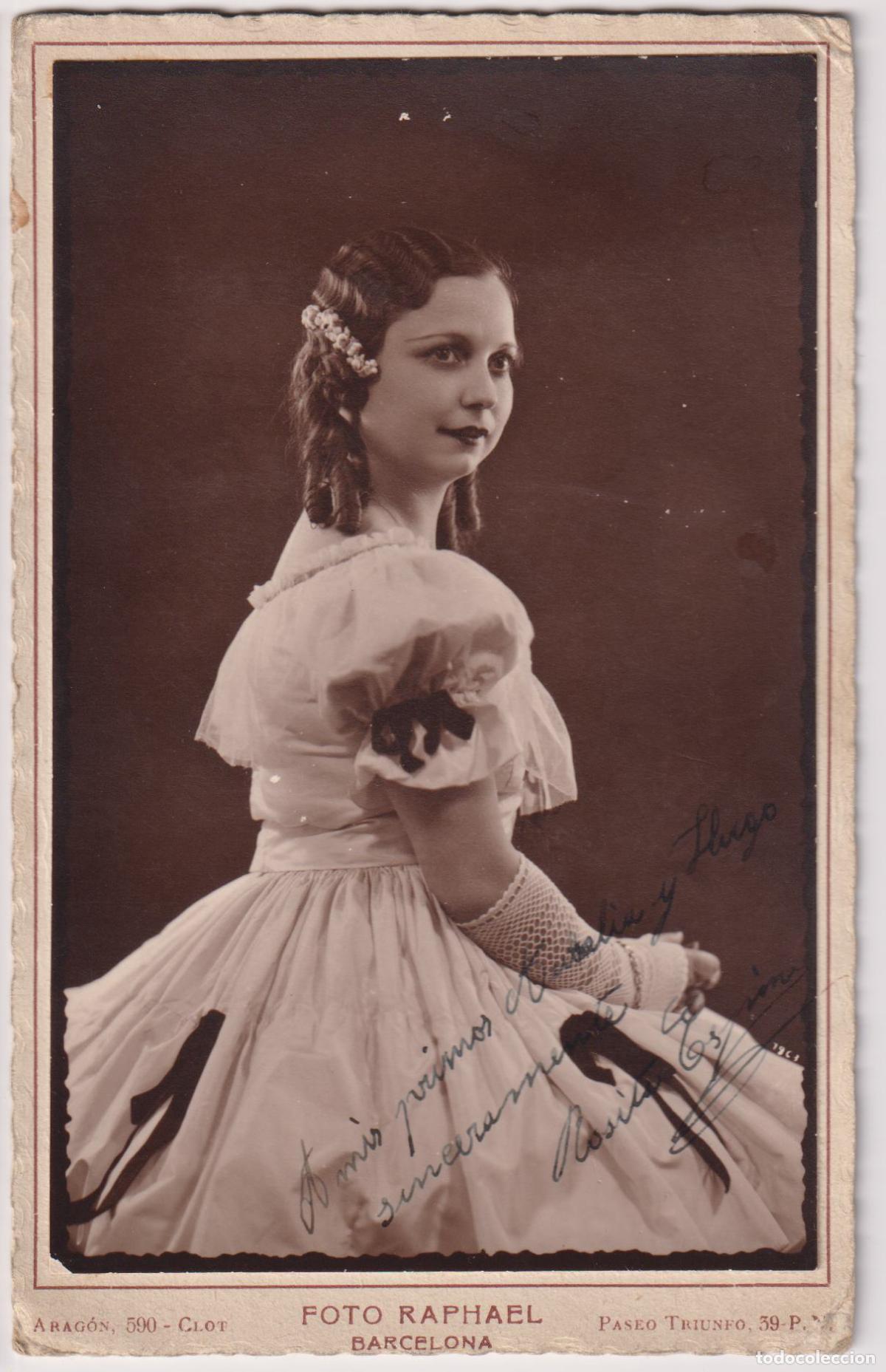 Fotograf&iacute;a antigua: ANTIGUA FOTOGRAFIA DE ESTUDIO - SE&Ntilde;ORITA - FOTO RAPHAEL BARCELONA