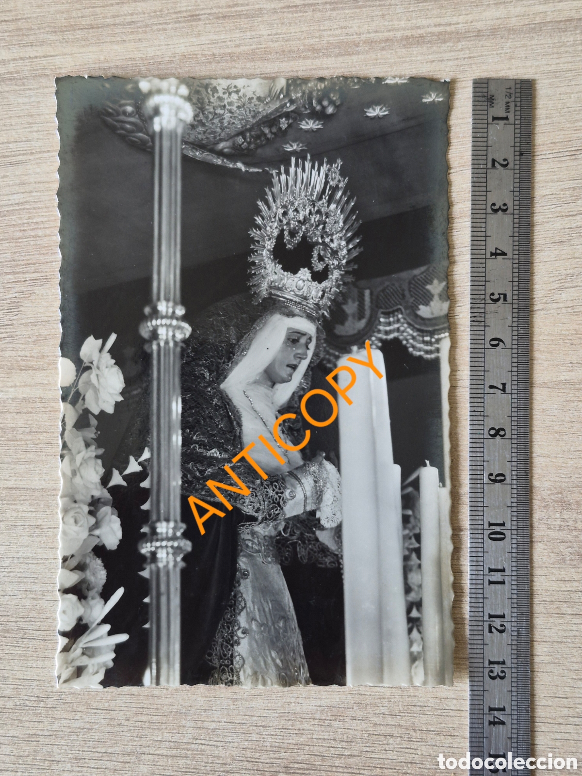 Fotograf&iacute;a antigua: Fotograf&iacute;a Virgen de los Desamparados - Sevilla - Ediciones ARRIBAS 349 - 13,5 x 8,7 cm.