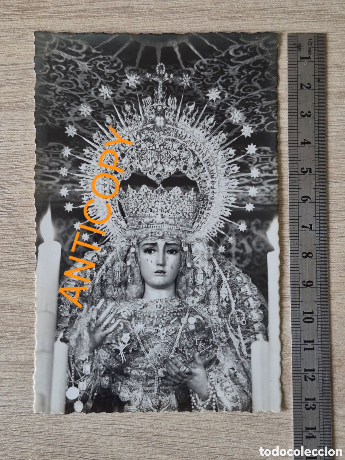 Fotograf&iacute;a antigua: Fotograf&iacute;a Virgen de la O - La O TRIANA- Sevilla - Ediciones ARRIBAS 272 - 13,5 x 8,7 cm.