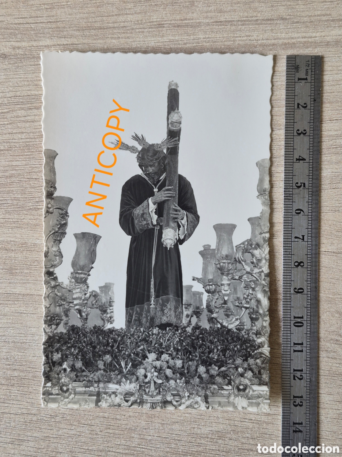 Fotograf&iacute;a antigua: Fotograf&iacute;a Cristo de la Salud- LOS GITANOS - Sevilla - Ediciones ARRIBAS 253 - 13,5 x 8,7 cm.