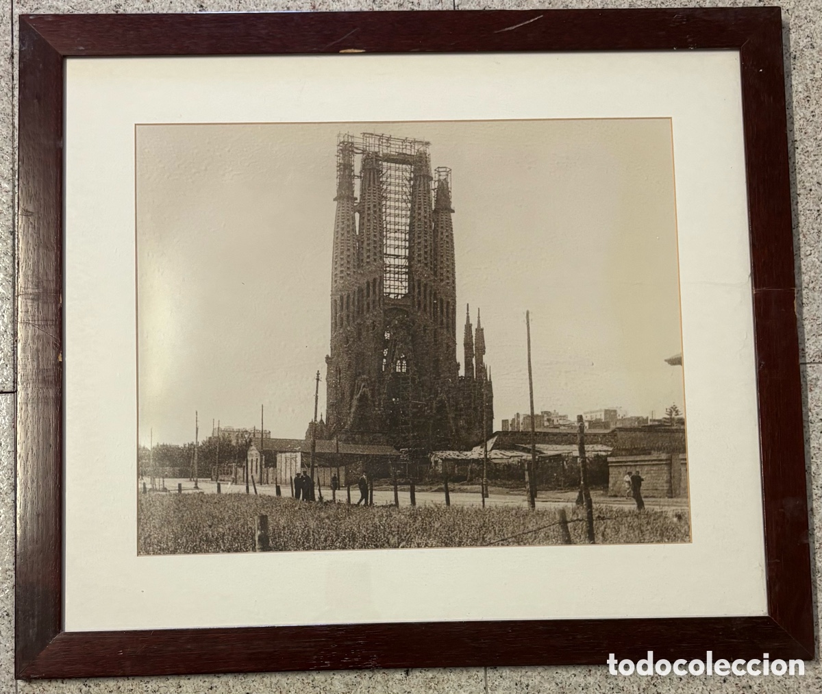 Fotograf&iacute;a antigua: REPRODUCCI&Oacute;N DE FOTO ANTIGUA DE LA BAS&Iacute;LICA SAGRADA FAMILIA. A&Ntilde;OS 70-80. BARCELONA