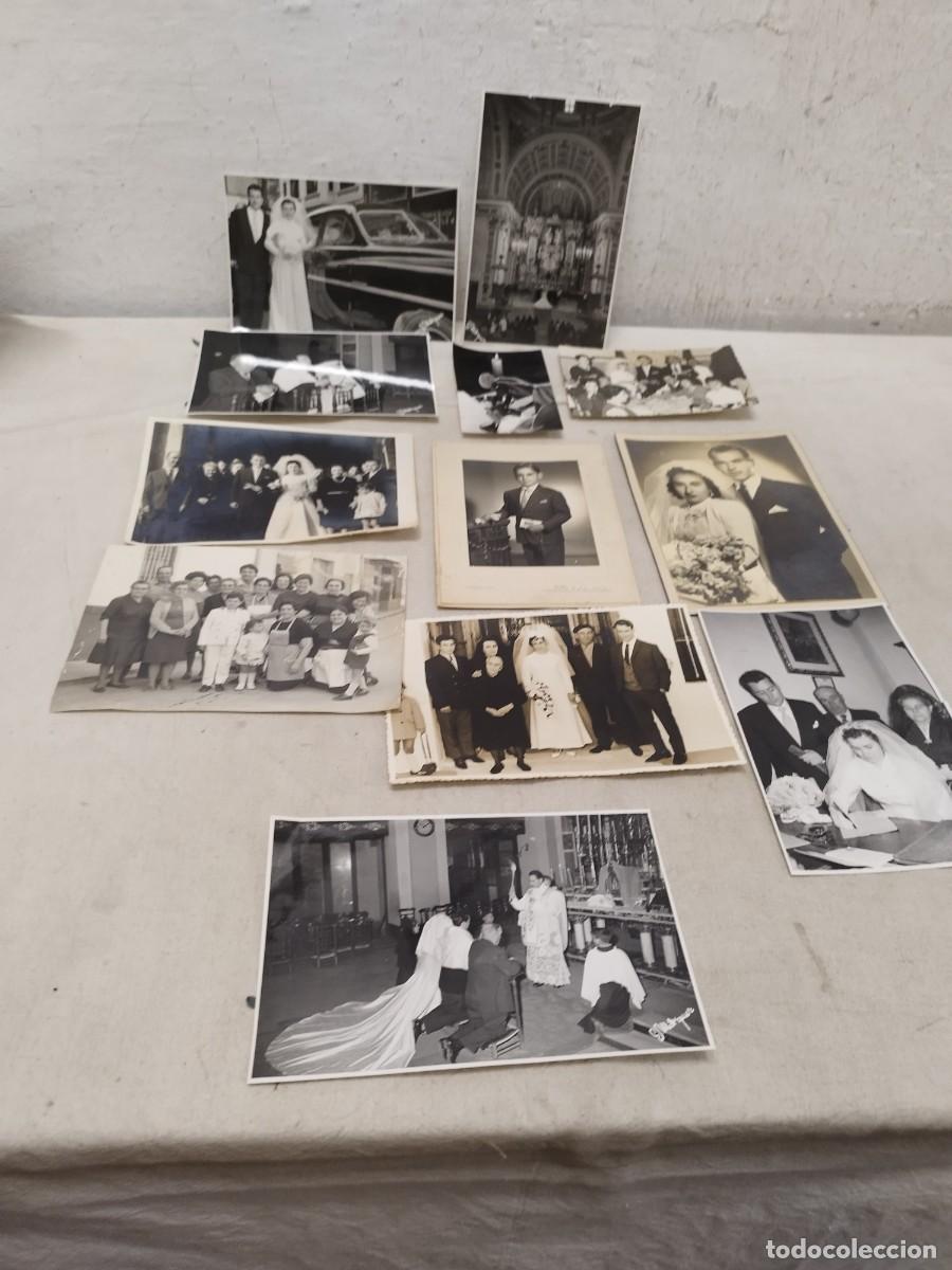 Fotograf&iacute;a antigua: Lote de 12 antiguas fotos de boda, comunion. Religion.