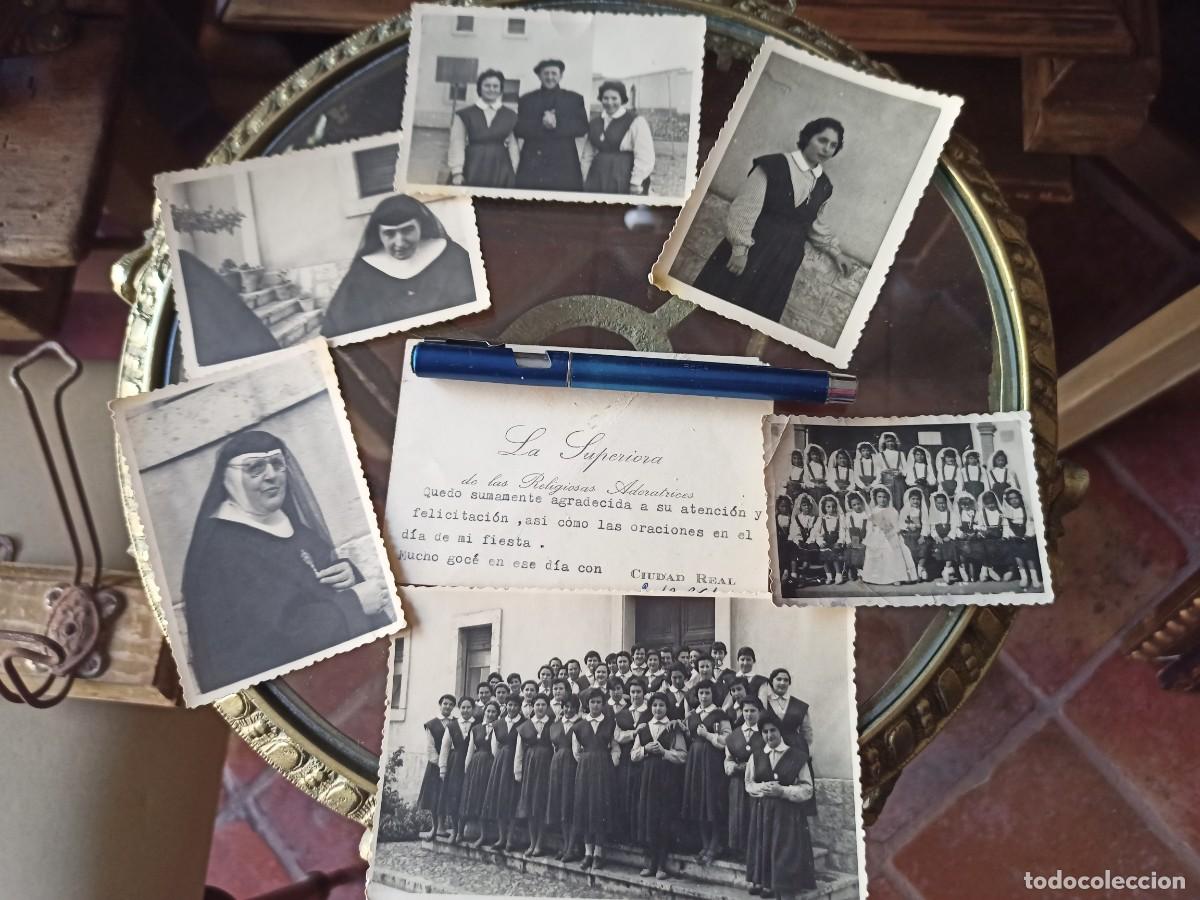 Fotograf&iacute;a antigua: Lote de fotograf&iacute;as de las adoratrices de Ciudad Real