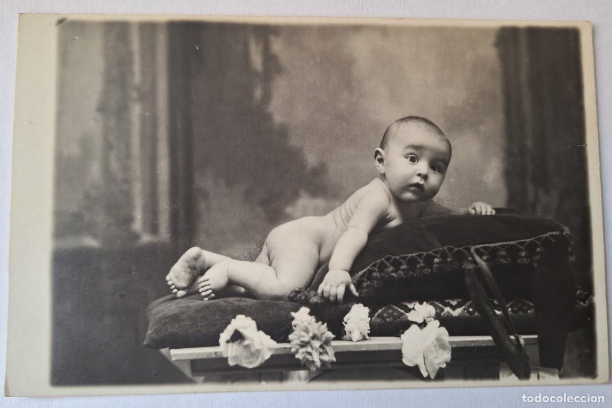 Fotograf&iacute;a antigua: FOTO POSTAL MUY ANTIGUA MODERNISTA (13X9) - MAS DE 100 A&Ntilde;OS - FOT. POSTAL NYSSEN - NI&Ntilde;O DESNUDO