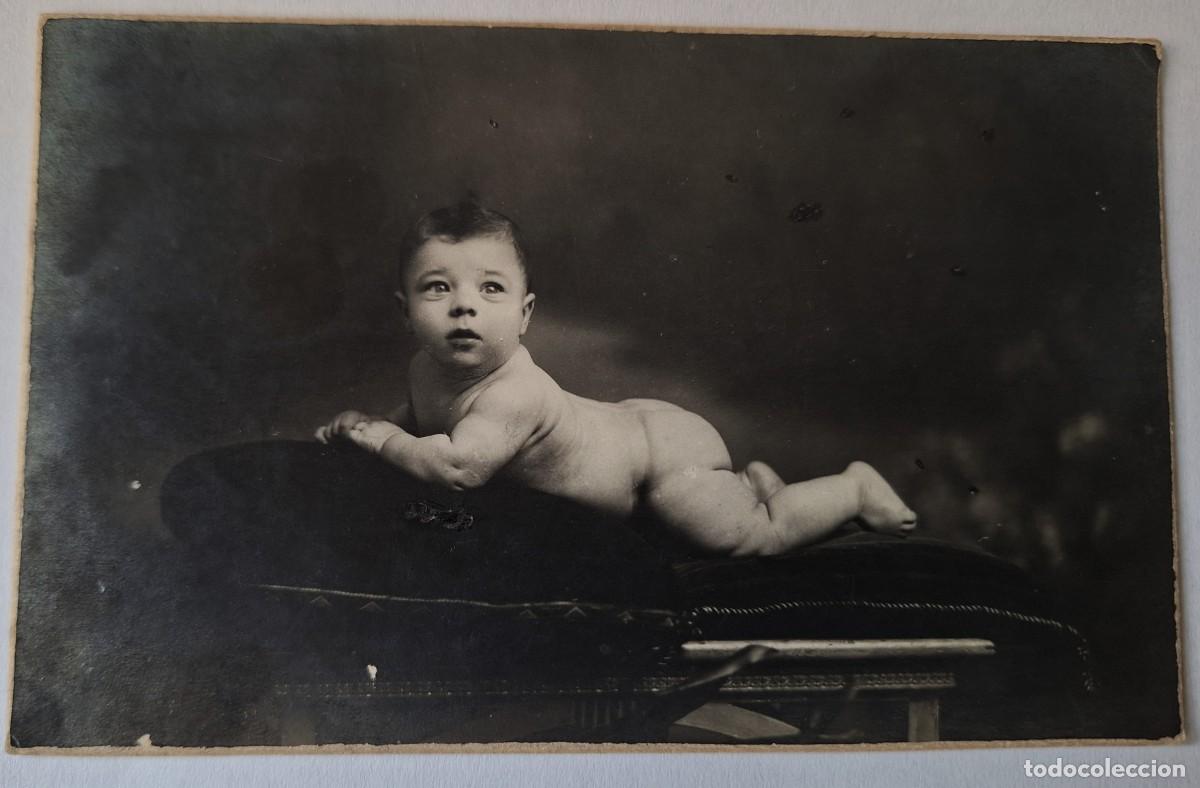 Fotograf&iacute;a antigua: FOTO POSTAL MUY ANTIGUA MODERNISTA (13X9) - MAS DE 100 A&Ntilde;OS - FOTOGRAFIA. J. ROVIRA - NI&Ntilde;O DESNUDO