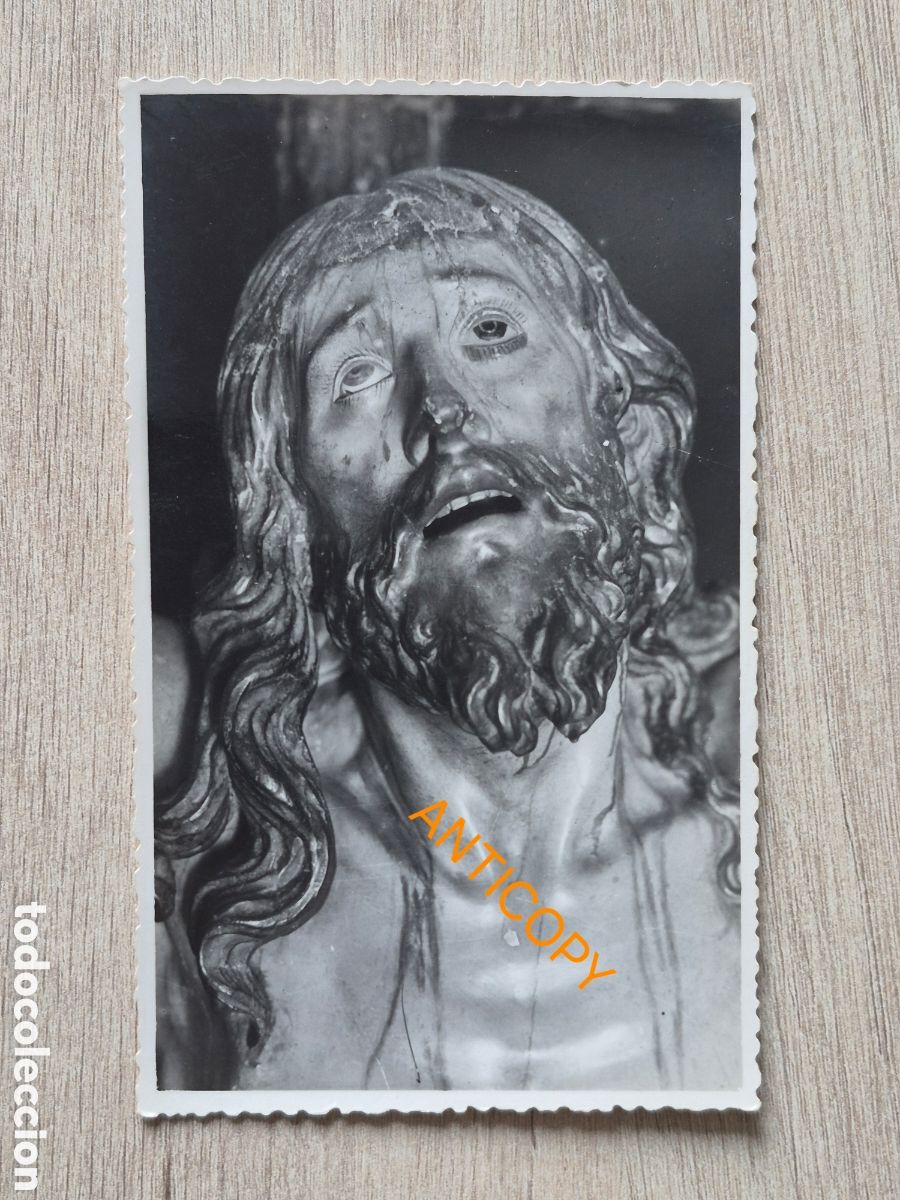Fotografia antiga: Fotograf&iacute;a Cristo de la Expiraci&oacute;n - EL CACHORRO - Sevilla - Foto SERRANO - 14 x 8,6 cm. Antigua