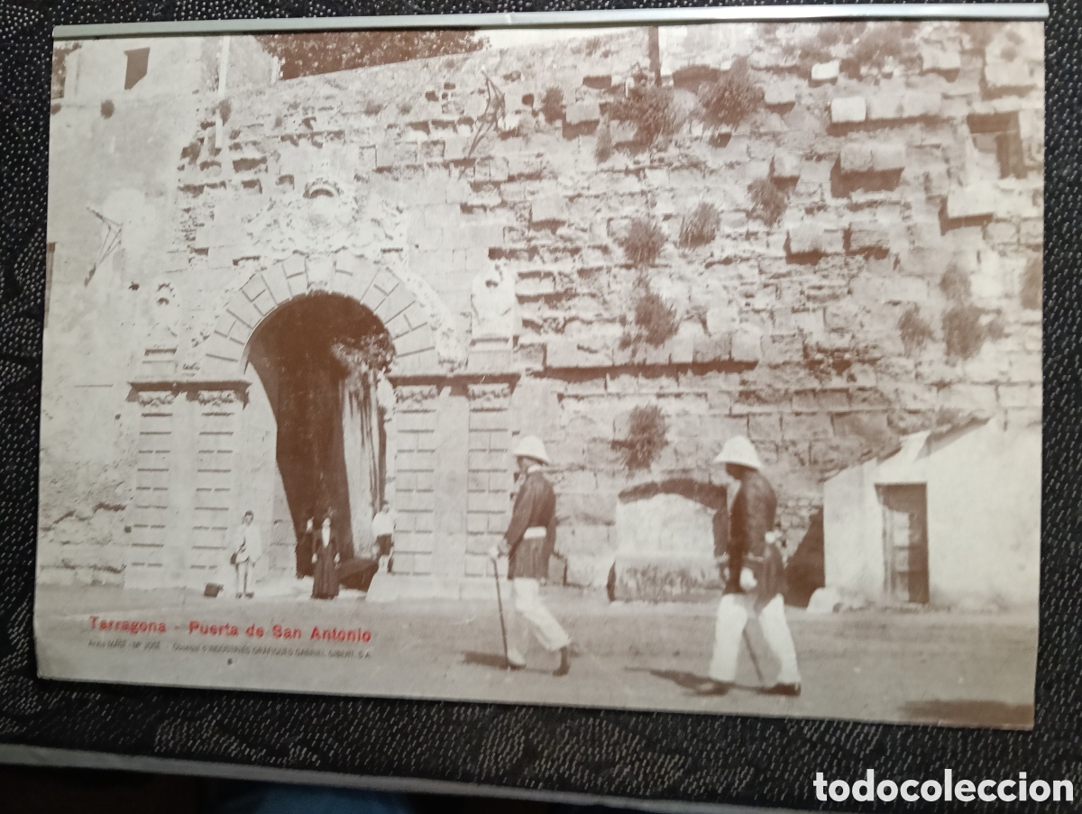 Fotograf&iacute;a antigua: Fotograf&iacute;a de la puerta de San Antonio en Tarragona. Siglo XX Arxiu Magi. Mide 43 x 30 cm. Reproducc