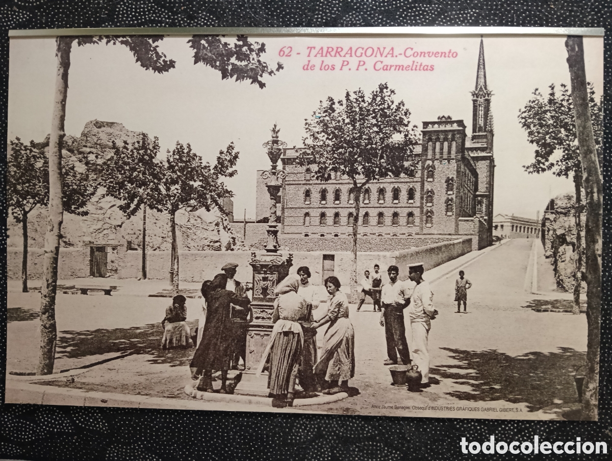 Fotograf&iacute;a antigua: Fotograf&iacute;a del Convento de los P. P. Carmelitas de Tarragona siglo XX mide 43 x 28 cm reproducci&oacute;n