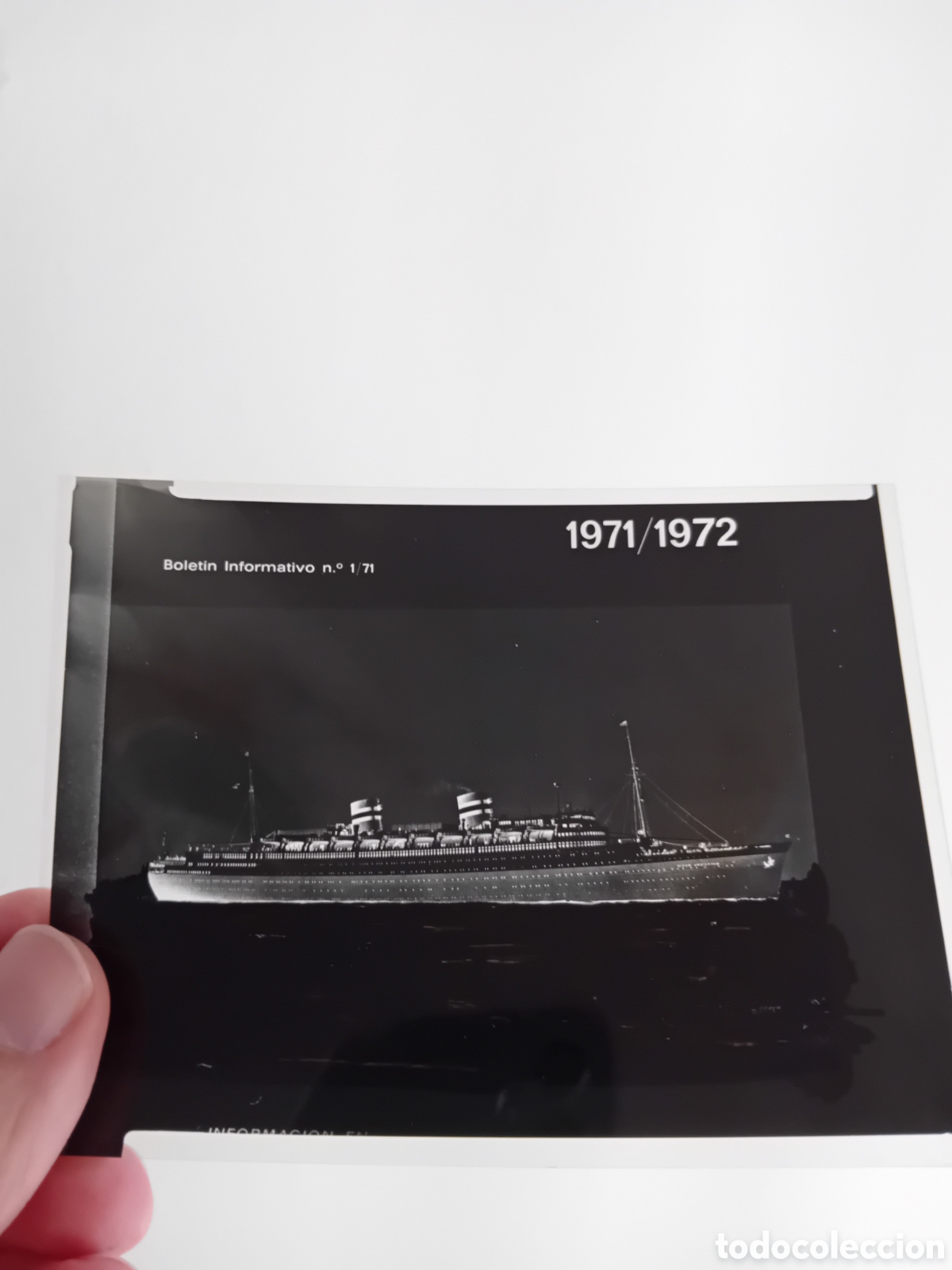 Fotograf&iacute;a antigua: NEGATIVO DE UN CRUCERO TRASATL&Aacute;NTICO. A&Ntilde;OS 70S