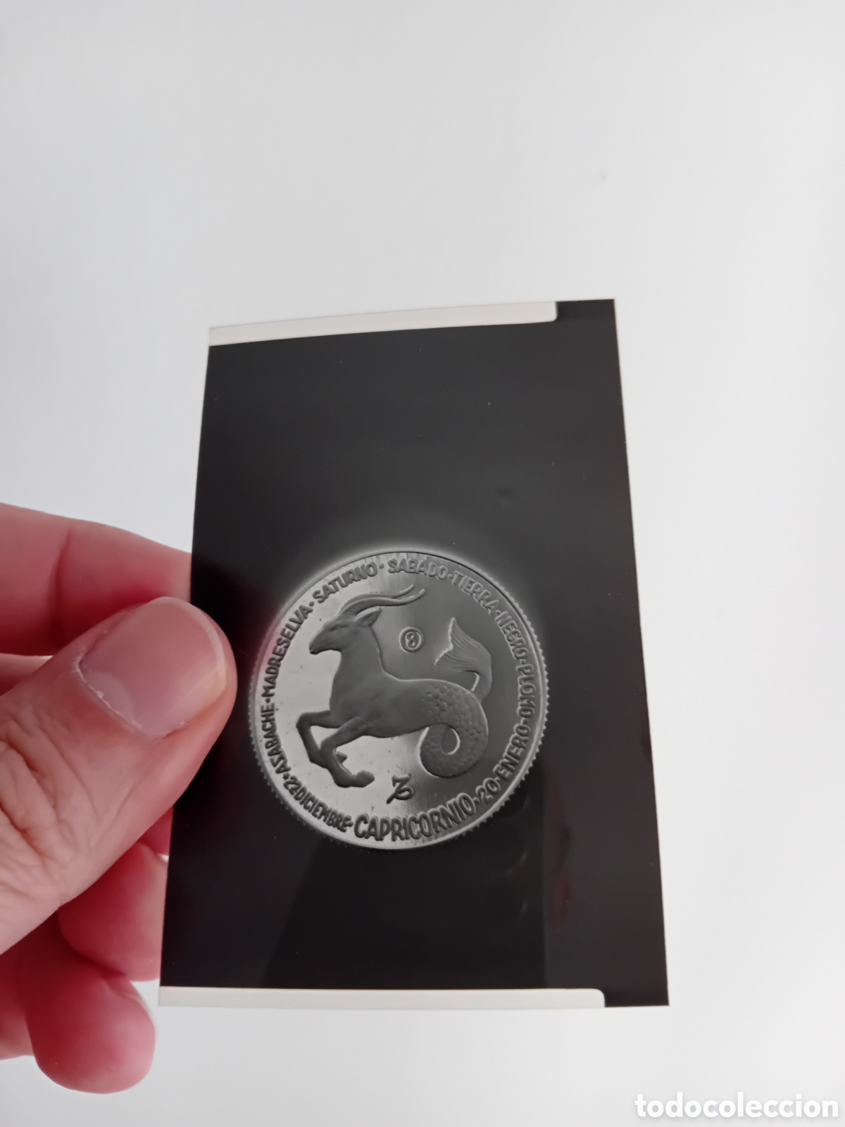 Fotograf&iacute;a antigua: NEGATIVO DE UNA MEDALLA DE PLATA DEL ZODIACO. SAGITARIO. A&Ntilde;OS 70S