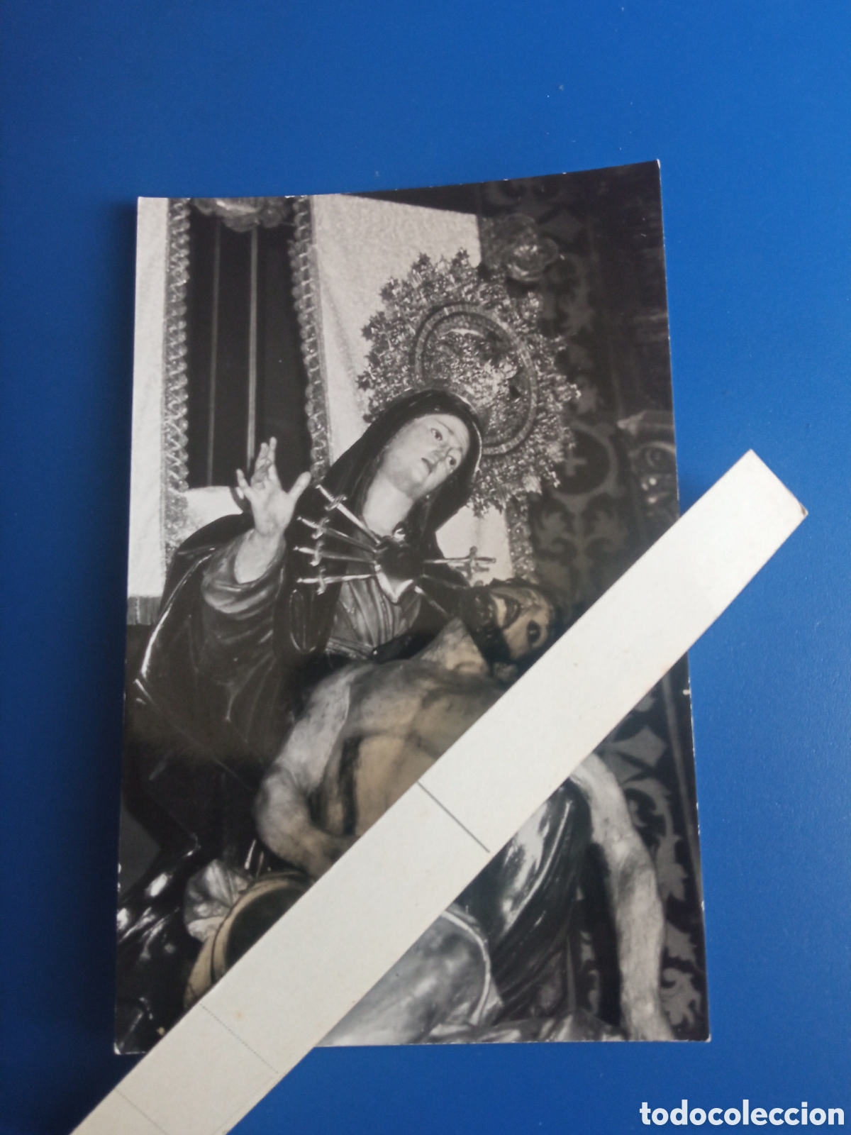 Fotograf&iacute;a antigua: Antigua fotograf&iacute;a religiosa, Casau, Cartagena, mide 14x9 cm