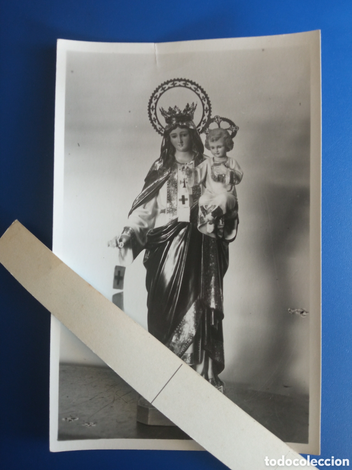 Fotograf&iacute;a antigua: Antigua fotograf&iacute;a, Nuestra Se&ntilde;ora del Buen Remedio, Padres Trinitarios, Madrid, mide 14x9 cm