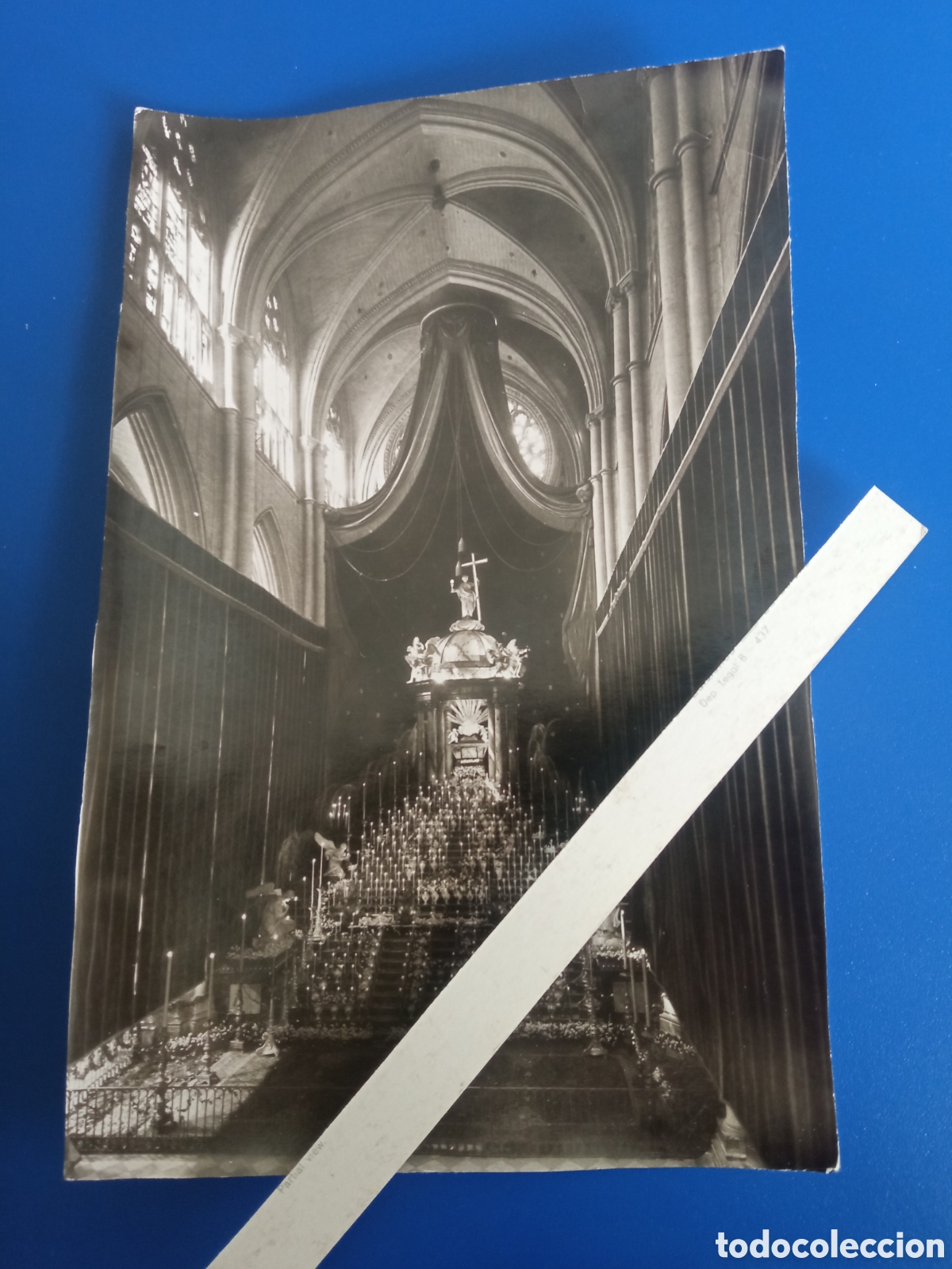 Fotograf&iacute;a antigua: Antigua fotograf&iacute;a religiosa a identificar, mide 16,5x10,7 cm