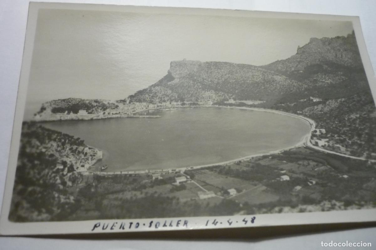 Fotograf&iacute;a antigua: fotografia tipo postal puerto soller 1948 cm