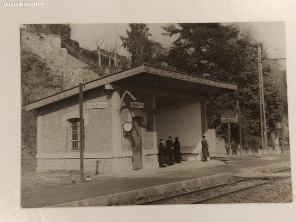 Photographie ancienne: HERNANI - ESTACION DEL FERROCARRIL - FOTOGRAFIA ANTIGUA DE PRENSA - 2