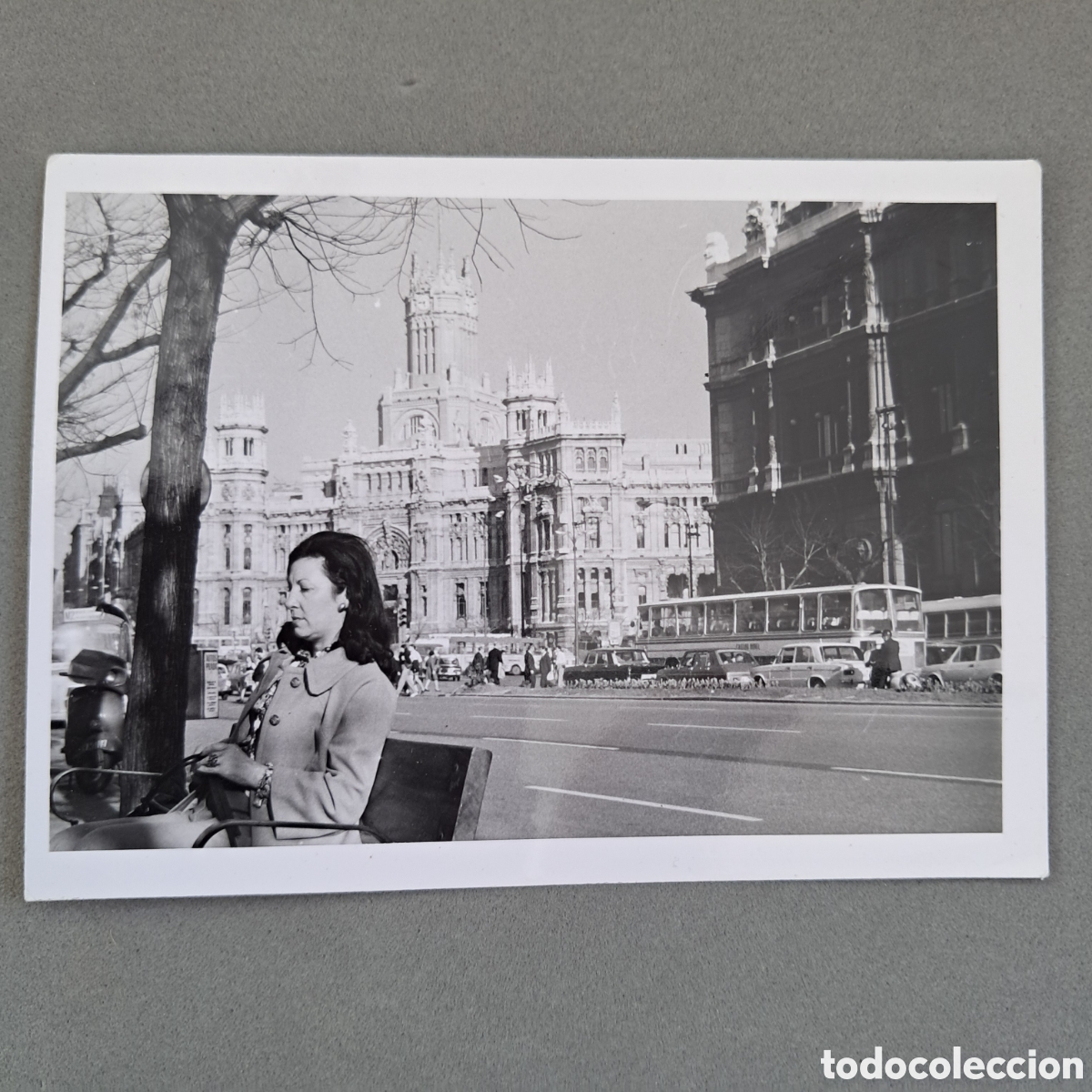 Alte Fotografie: Antigua fotografia, edificio Palacio Cibeles (Palacio Comunicaciones), Madrid, a&ntilde;o 1972