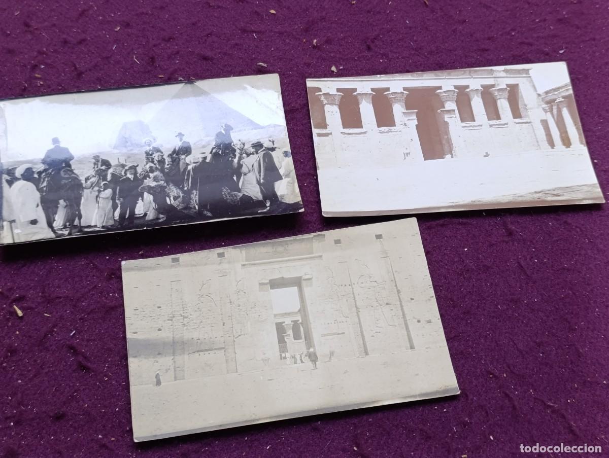Fotograf&iacute;a antigua: S. XIX, Lote de 3 Antiguas Fotograf&iacute;as, excursi&oacute;n a Egipto